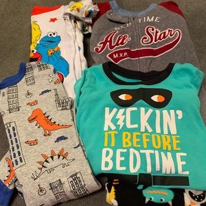 Lot of 4 pajamas, size 24 mos.